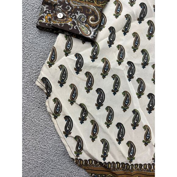 Y2K Emanuel Ungaro Liberté L Multicolor Paisley Pattern Button Down Shirt - Picture 8 of 9